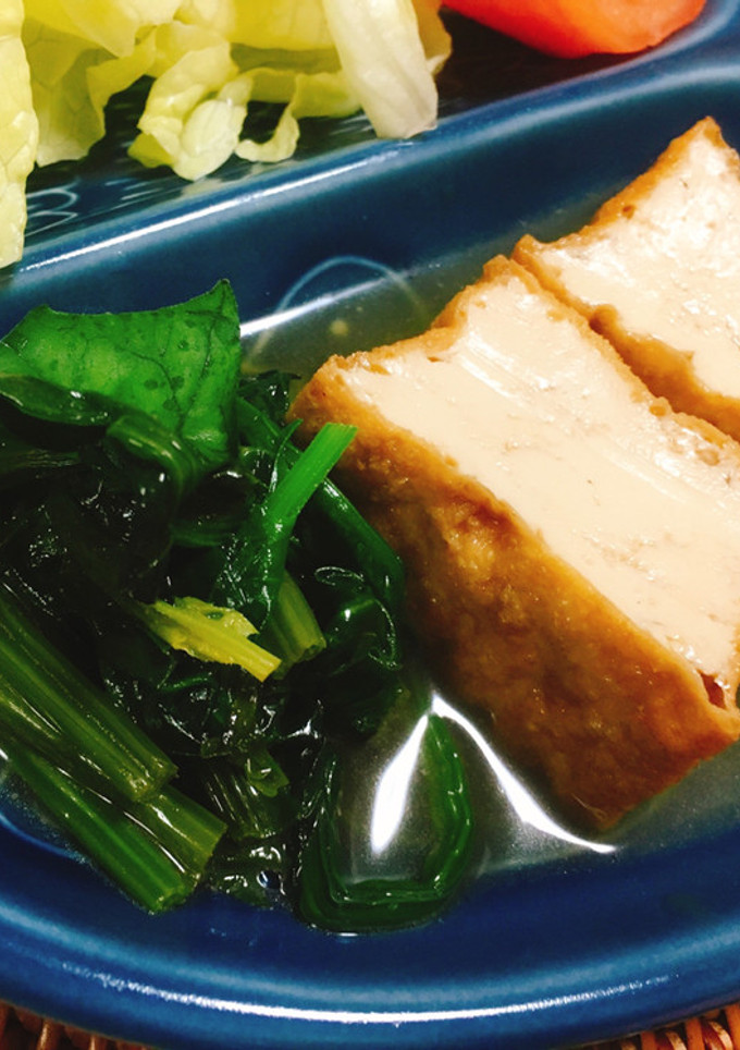 厚揚げとほうれん草の煮浸し-レシピのメイン写真