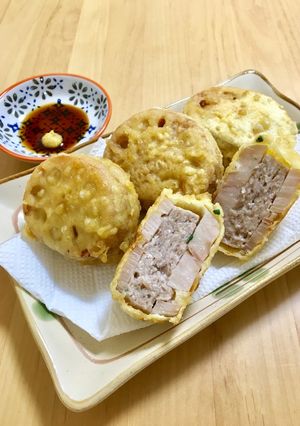肉汁ジューシー♡蓮根のはさみ揚げ-レシピのメイン写真