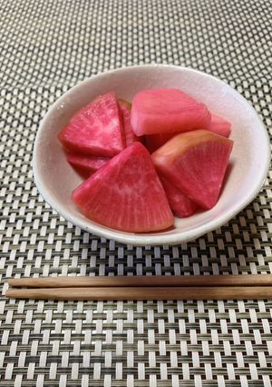 紅芯大根とかぶの甘酢漬け-レシピのメイン写真