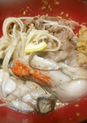 蕎麦（そば）しゃぶ　3色たれ付き　関西風-レシピのメイン写真