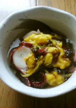 菊とタコのもずく酢-レシピのメイン写真