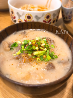 ぽっかぽか♡牛すじ入り♡かす汁-レシピのメイン写真
