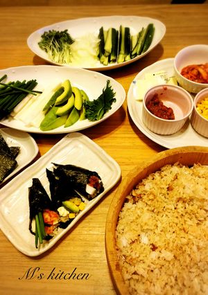 簡単美味しい♪ブリの照り焼き手巻きご飯-レシピのメイン写真