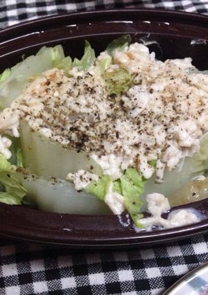 白菜と鶏ミンチのレンジ蒸し-レシピのメイン写真