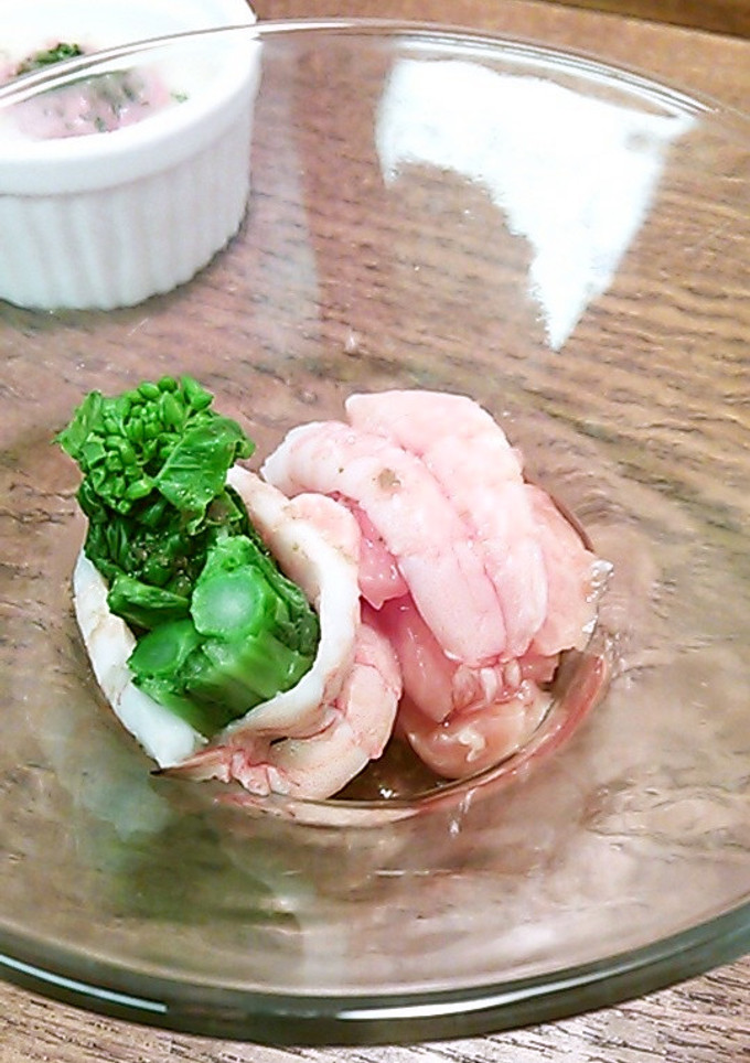 エビとサーモン菜の花添え-レシピのメイン写真