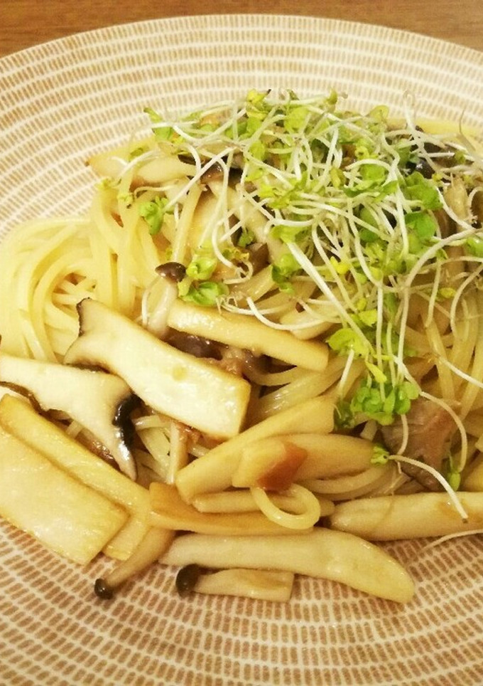 簡単♪きのこと塩昆布と梅の和風パスタ-レシピのメイン写真
