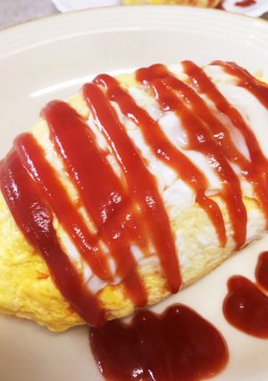 レンジだけでオムライス-レシピのメイン写真