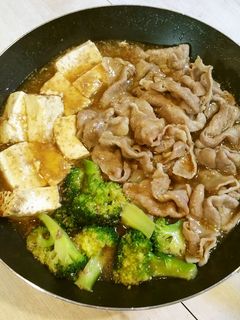 豚肉と焼き豆腐の❖甘辛すき焼き風❖-レシピのメイン写真