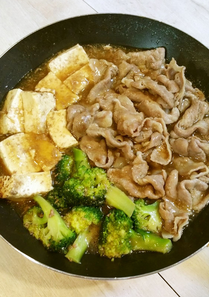 豚肉と焼き豆腐の❖甘辛すき焼き風❖-レシピのメイン写真