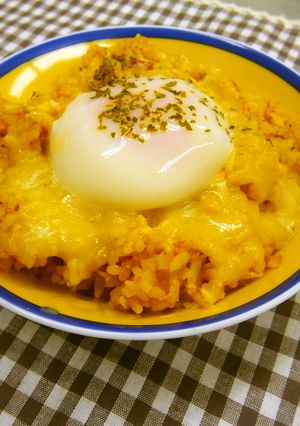 簡単オムライス温玉のせ-レシピのメイン写真
