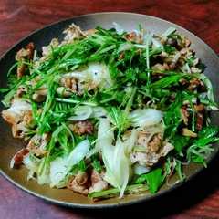 รูปของ 豚肉と水菜と春雨のさっぱり炒め