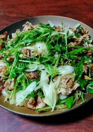 豚肉と水菜と春雨のさっぱり炒め-レシピのメイン写真