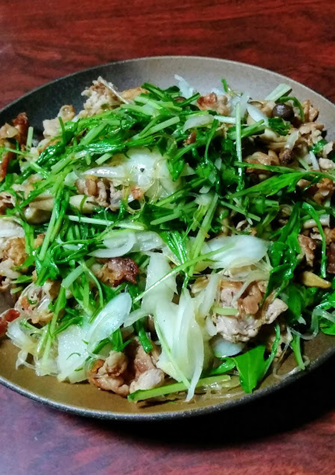 豚肉と水菜と春雨のさっぱり炒め-レシピのメイン写真