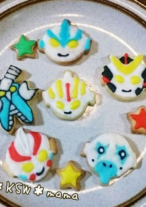 お家で楽しく♪ウルトラマンクッキー☆-レシピのメイン写真