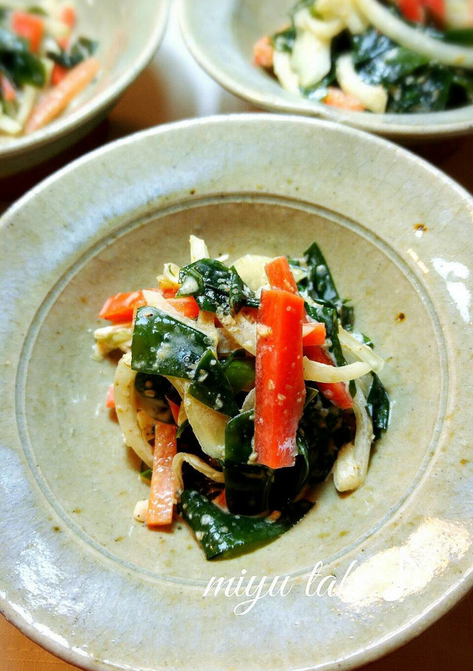 わかめと野菜のマヨポン和え♪-レシピのメイン写真