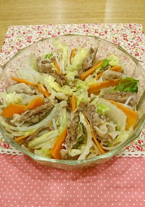 白菜と豚肉のレンジ蒸し-レシピのメイン写真