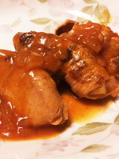 林檎のロールポーク★トマト煮-レシピのメイン写真