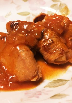 林檎のロールポーク★トマト煮-レシピのメイン写真