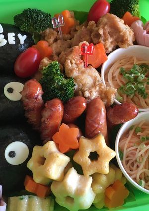 キャラ弁『まっくろくろすけ』-レシピのメイン写真