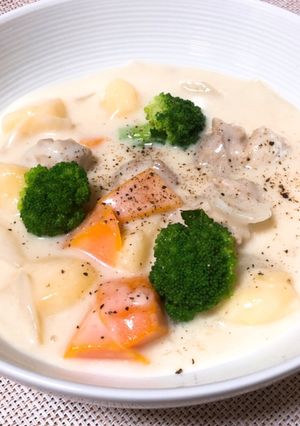 ルウなし☆失敗なしのクリームシチュー！-レシピのメイン写真