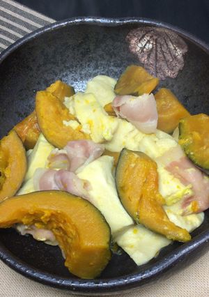 南瓜とこうや豆腐のコンソメミルク煮-レシピのメイン写真