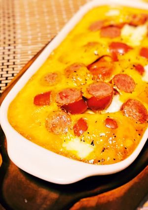 糖質制限◆トースターでウインナーオムレツ-レシピのメイン写真