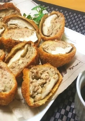 椎茸の肉詰めフライ-レシピのメイン写真
