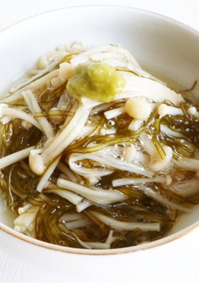 がごめ昆布とえのき茸のわさび和え-レシピのメイン写真