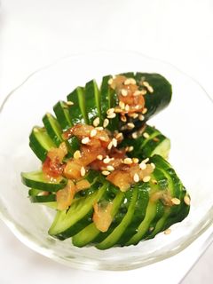 蛇腹胡瓜の梅和え-レシピのメイン写真