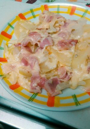 フライパンでポテトのベーコンチーズ焼き-レシピのメイン写真