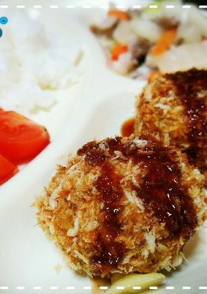 ＊ドライカレーリメイク揚げないコロッケ＊-レシピのメイン写真