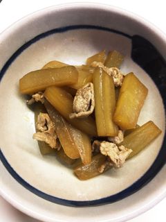 ヤーコンと豚肉の炒め煮-レシピのメイン写真