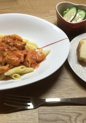 モッツァレラチーズのトマトクリームパスタ-レシピのメイン写真