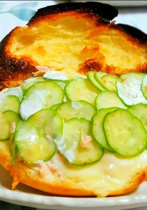 クロワッサンツナチーズトースト-レシピのメイン写真