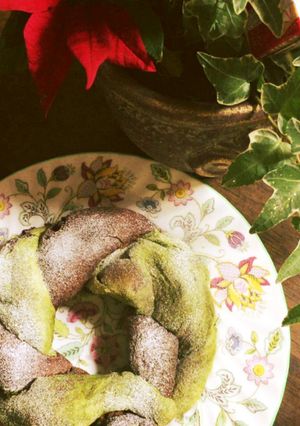米粉　全粒粉　クリスマスリースパン-レシピのメイン写真