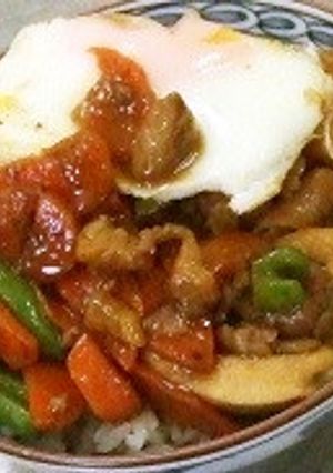 鶏とししとうのスタミナ丼-レシピのメイン写真