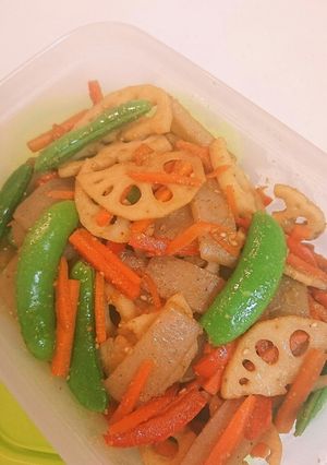 れんこんとスナップえんどうのきんぴら-レシピのメイン写真