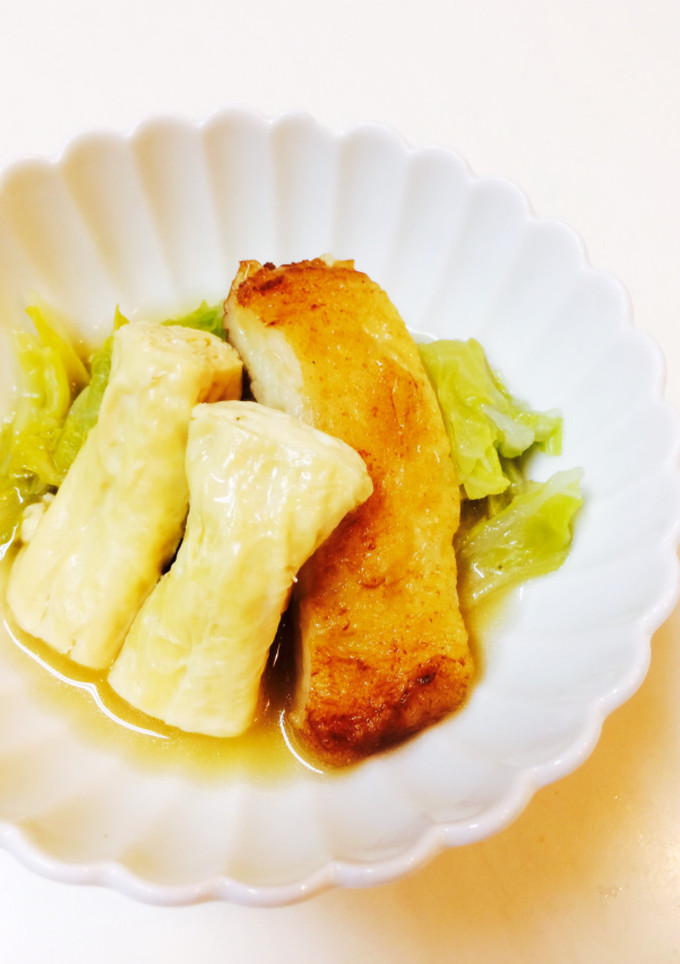 簡単美味☆白菜湯葉さつま揚げ煮-レシピのメイン写真