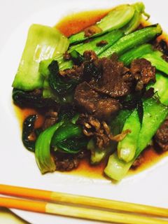簡単!牛肉とチンゲン菜のオイスター炒め!-レシピのメイン写真