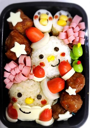 クリスマス弁当 サンタさん キャラ弁-レシピのメイン写真