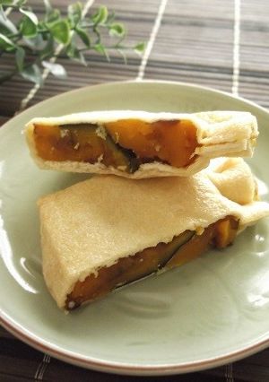 いとこ煮リメイク！あんこと南瓜の焼き巾着-レシピのメイン写真