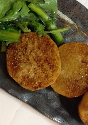 長芋と春菊 サッとしょうゆ炒め 簡単-レシピのメイン写真