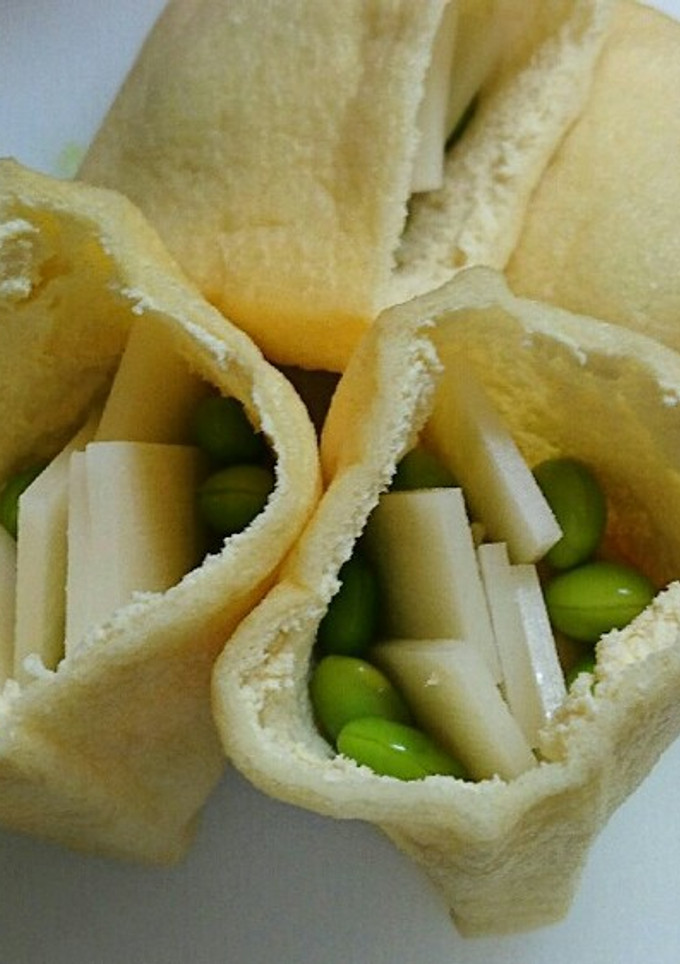 枝豆と薄切り餅のきんちゃく♪-レシピのメイン写真