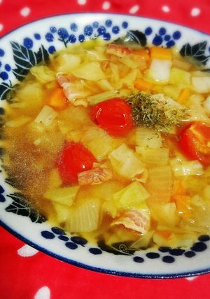 トマト缶なし簡単ミネストローネ-レシピのメイン写真