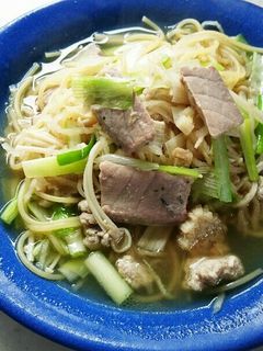 残った刺身で作る減量中のスープパスタ-レシピのメイン写真