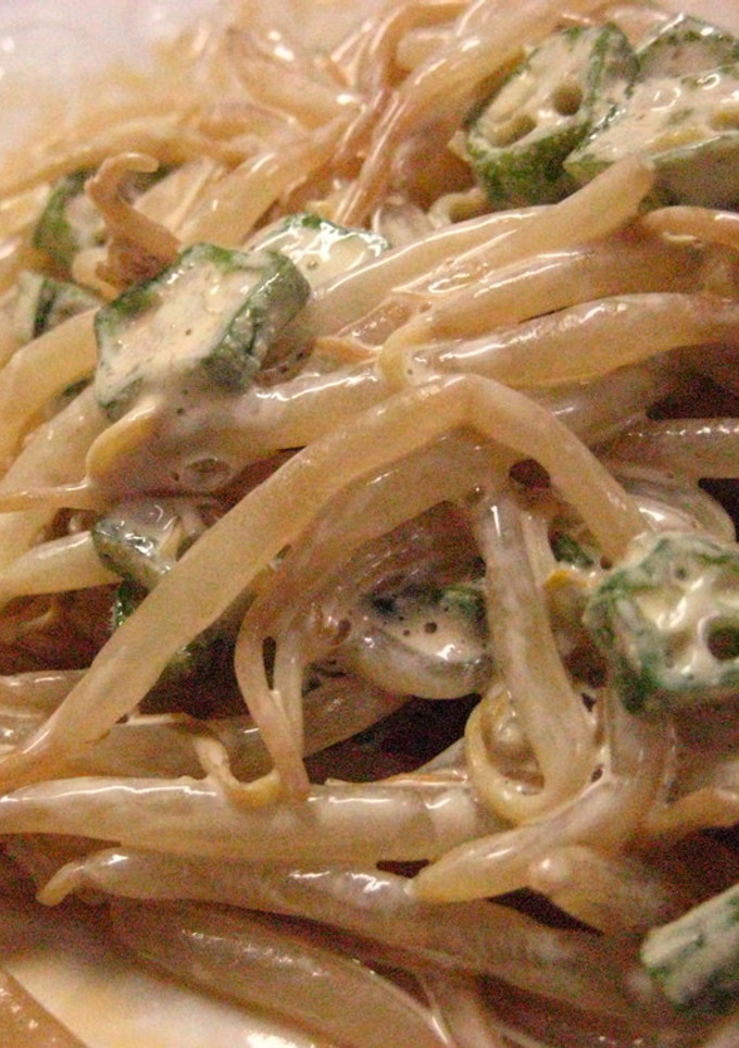 :：もやしとオクラのネバマヨ醤油：:-レシピのメイン写真