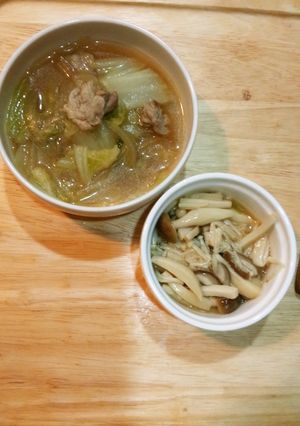 キノコの煮びたし&白菜のあったか煮-レシピのメイン写真
