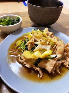豚こまと豆苗のオイスター炒め-レシピのメイン写真