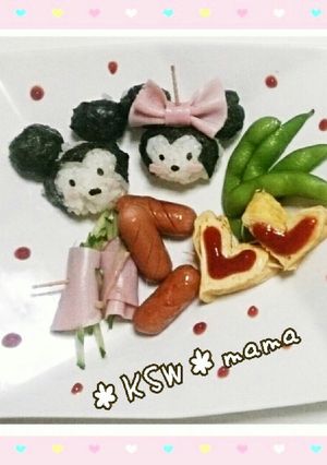 ミッキー&ミニー？なプレート❤-レシピのメイン写真