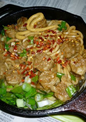 キャプスキでチルドシュウマイの焼きうどん-レシピのメイン写真